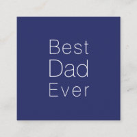 Best Dad Ever navy blue white minimalist modern