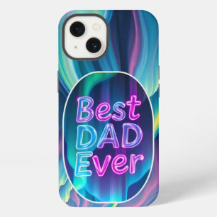 Best Dad Ever Neon Glow iPhone Case
