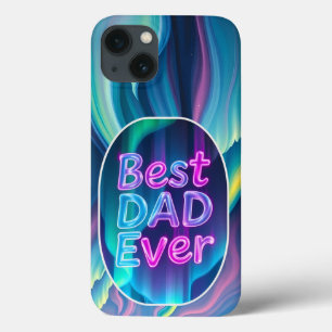Best Dad Ever Neon Glow iPhone Case