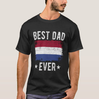 Best Dad Ever Netherlands Flag Best Dutch Dad T-Shirt