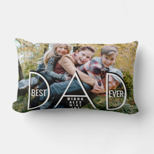 Best Dad Ever, Our Super Dad Father's Day Photo Lumbar Cushion
