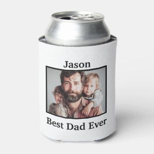 Best Dad Ever Personalise Caucasian American Can Cooler