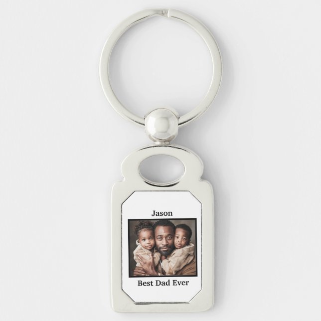 Best Dad Ever personalise  Key Ring (Front)