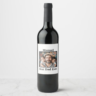 Best Dad Ever Personalise Wine Label