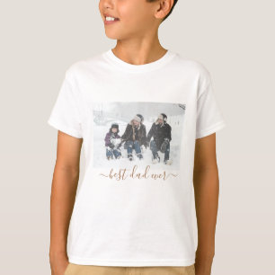 Best Dad Ever, Personalise Your Name, Photo  T-Shirt