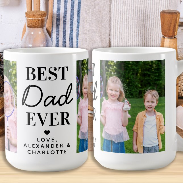 Best DAD Ever Personalised 2 Photo Father's Day Coffee Mug (Creator Uploaded)