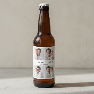 Best Dad Ever Personalised Beer Bottle Label