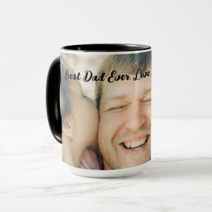 Best Dad Ever Personalised Cute Photo Kids Names Mug