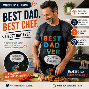 Best Dad Ever Personalised Dinosaur Father’s Day Apron