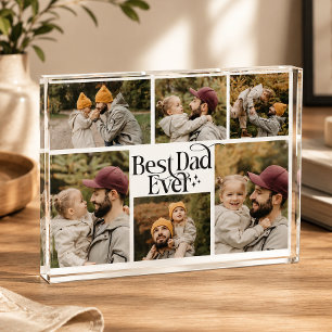 Best Dad Ever Personalised Family Photo Block