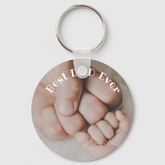 Best Dad Ever Personalised father's  day gift Key Ring (Front)