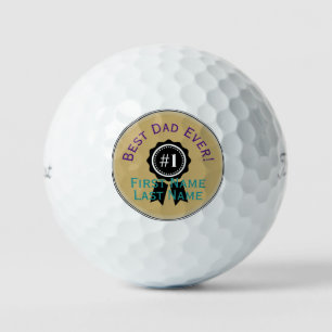 Best Dad Ever Personalised Golf Balls HAMbWG