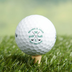 BEST DAD EVER Personalised Monogram Golf Balls