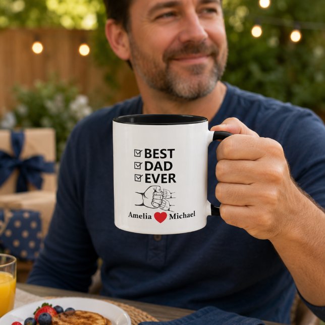 Best Dad Ever Personalised Mug (Creator Uploaded)