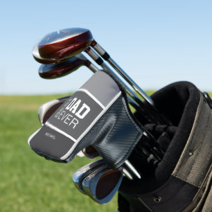 Best Dad Ever Personalised Name Grey Golf Head Cover
