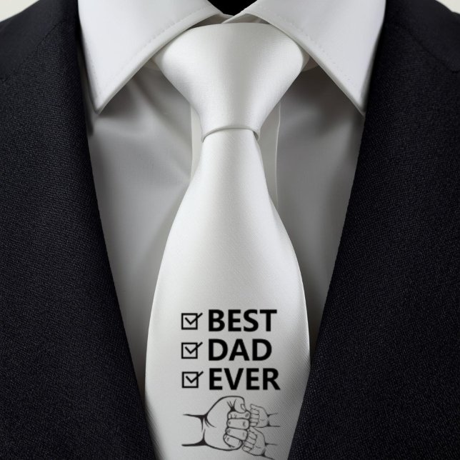 Best Dad Ever Personalised Neck Tie (Creator Uploaded)