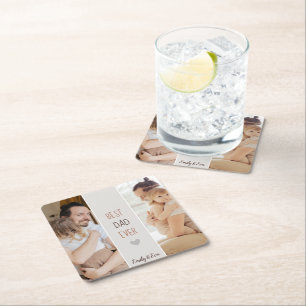 Best Dad Ever" Personalised Paper Coaster