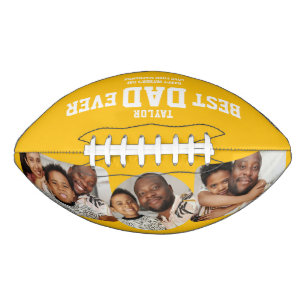 Best Dad Ever Personalised Photo and Text Football