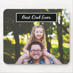 Best Dad Ever Personalised photo and text Mouse Pad