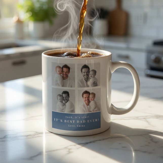 Best Dad Ever Personalised Photo Collage  Coffee M Mug (Creator Uploaded)