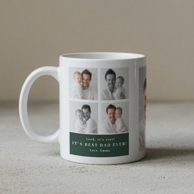 Best Dad Ever Personalised Photo Collage  Coffee Mug (Creator Uploaded)