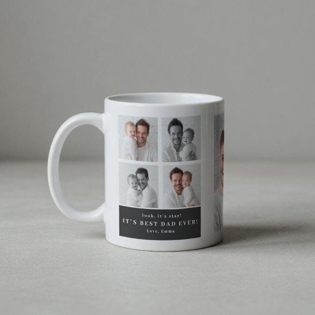 Best Dad Ever Personalised Photo Collage  Coffee Mug (Creator Uploaded)