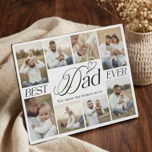 Best Dad Ever Personalised Photo Collage keepsake Plaque