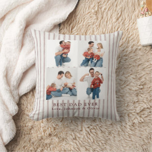 Best Dad Ever Personalised Photo Custom Cushion