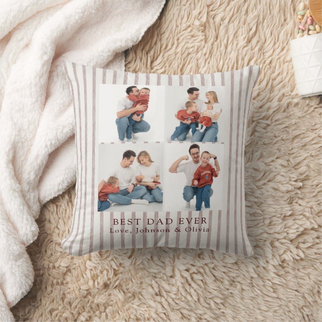 Best Dad Ever Personalised Photo | Custom Cushion (Blanket)
