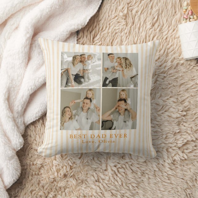 Best Dad Ever Personalised Photo | Custom Cushion (Blanket)