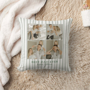Best Dad Ever Personalised Photo   Custom Cushion