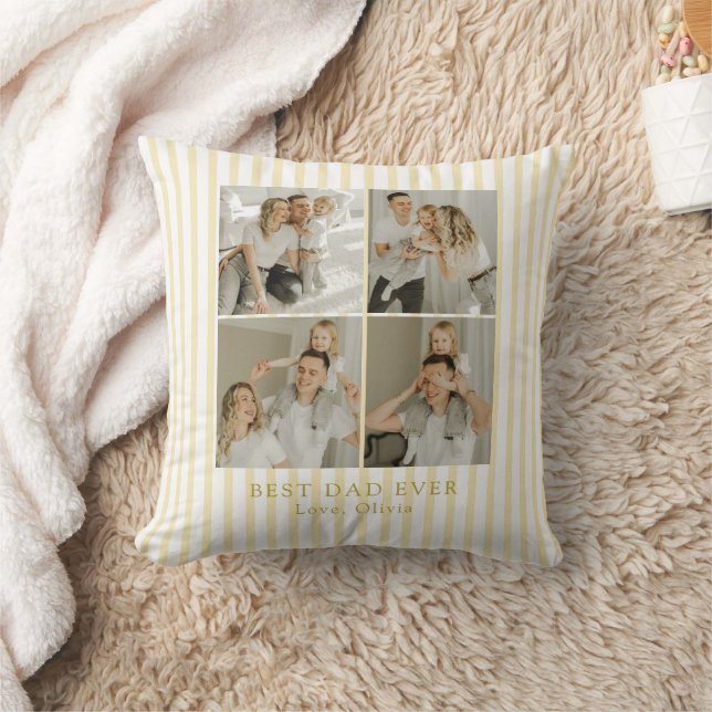 Best Dad Ever Personalised Photo | Custom Cushion (Blanket)