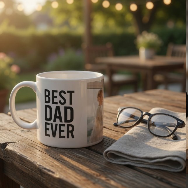 Best Dad Ever Personalised Photo  Espresso Cup (Creator Uploaded)