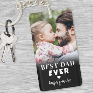 Best Dad Ever Personalised Photo Key Ring