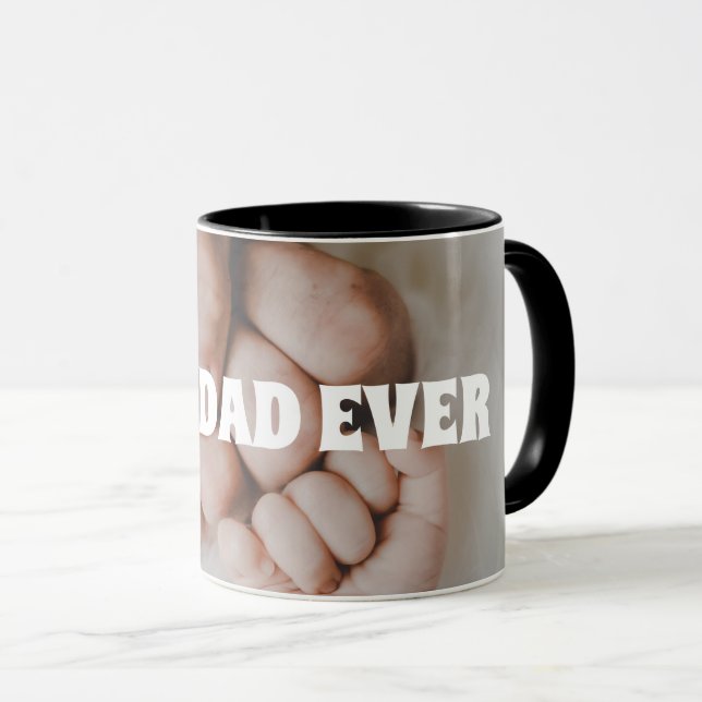 BEST DAD EVER  Personalised photo Mug (Front Right)