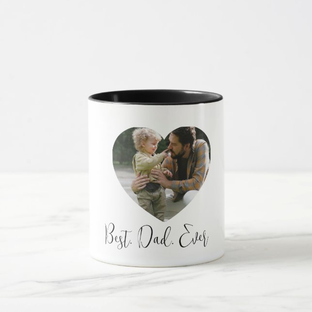 Best Dad Ever Personalised Photo Mug (Center)