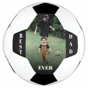 Best Dad Ever Personalised Photo Soccer Ball