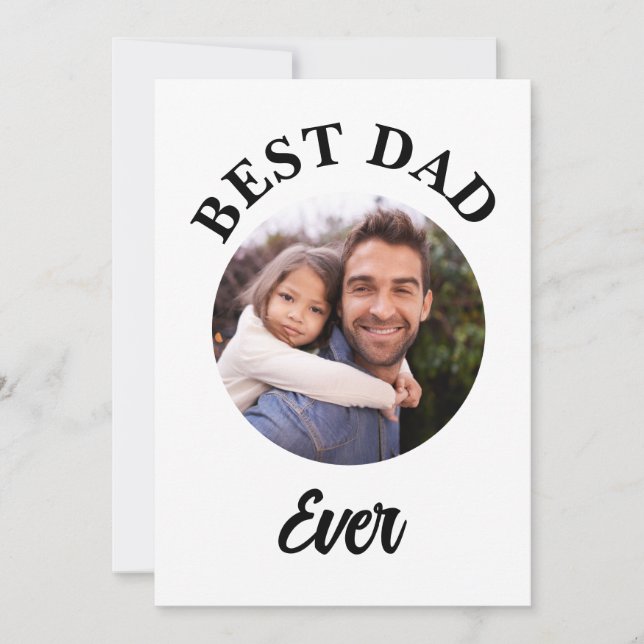 Best Dad Ever Personalised Photo Template (Front)