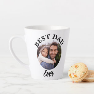 Best Dad Ever Personalised Photo Template Latte Mug