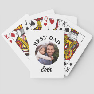 Best Dad Ever Personalised Photo Template Playing Cards