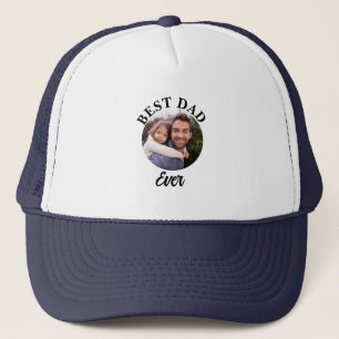 Best Dad Ever Personalised Photo Template Trucker Hat