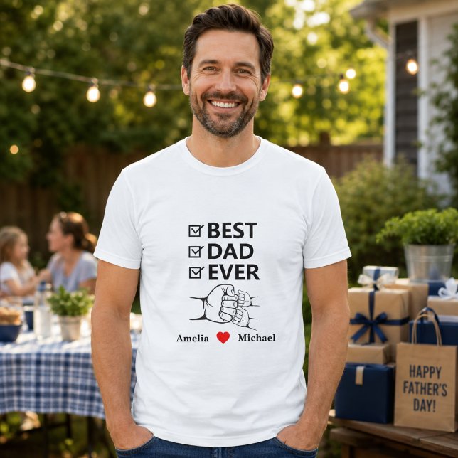 Best Dad Ever Personalised T-Shirt (Creator Uploaded)