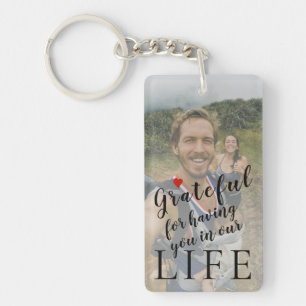 Best dad ever personalized 2 photos and text key ring