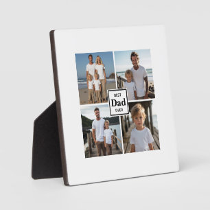 Best dad ever personalized 4 photo template plaque