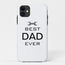 Best Dad Ever Phone Case with Wrench Icon