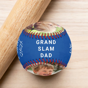 Best Dad Ever Photo Blue Baseball