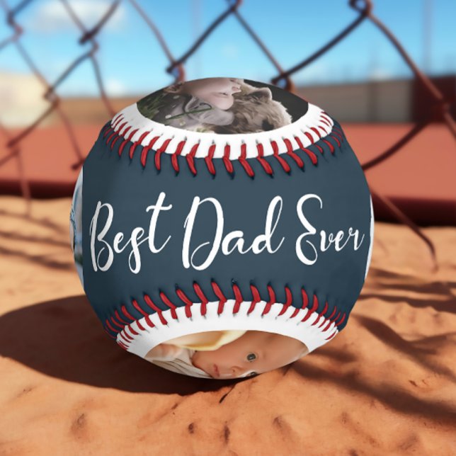 Best Dad Ever Photo Collage Baseball (Creator Uploaded)