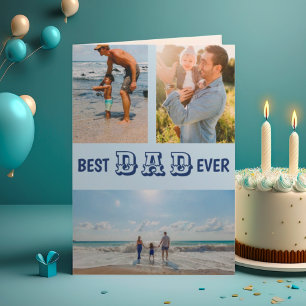 Best Dad Ever Photo Collage Best Dad Card