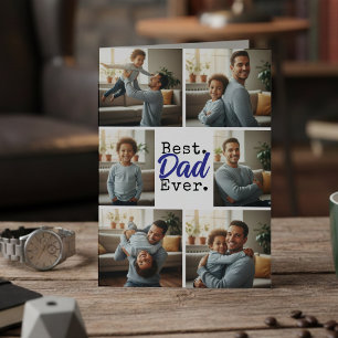Best Dad Ever Photo Collage Birthday Father's Day Card