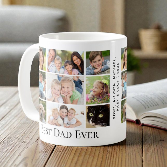 Best Dad Ever Photo Collage Coffee Mug (Best Dad Ever Photo Collage Coffee Mug)